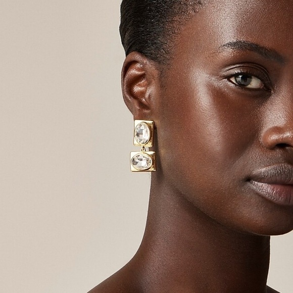 J. Crew Jewelry - J crew Crystal-embellished drop earrings